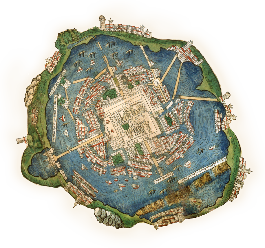 Hernan Cortes, Plan of Tenochtitlan (1524)